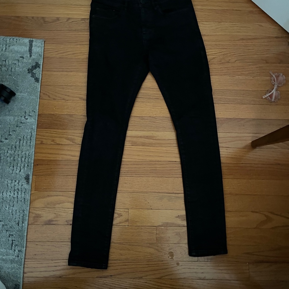 Black purple brand jeans